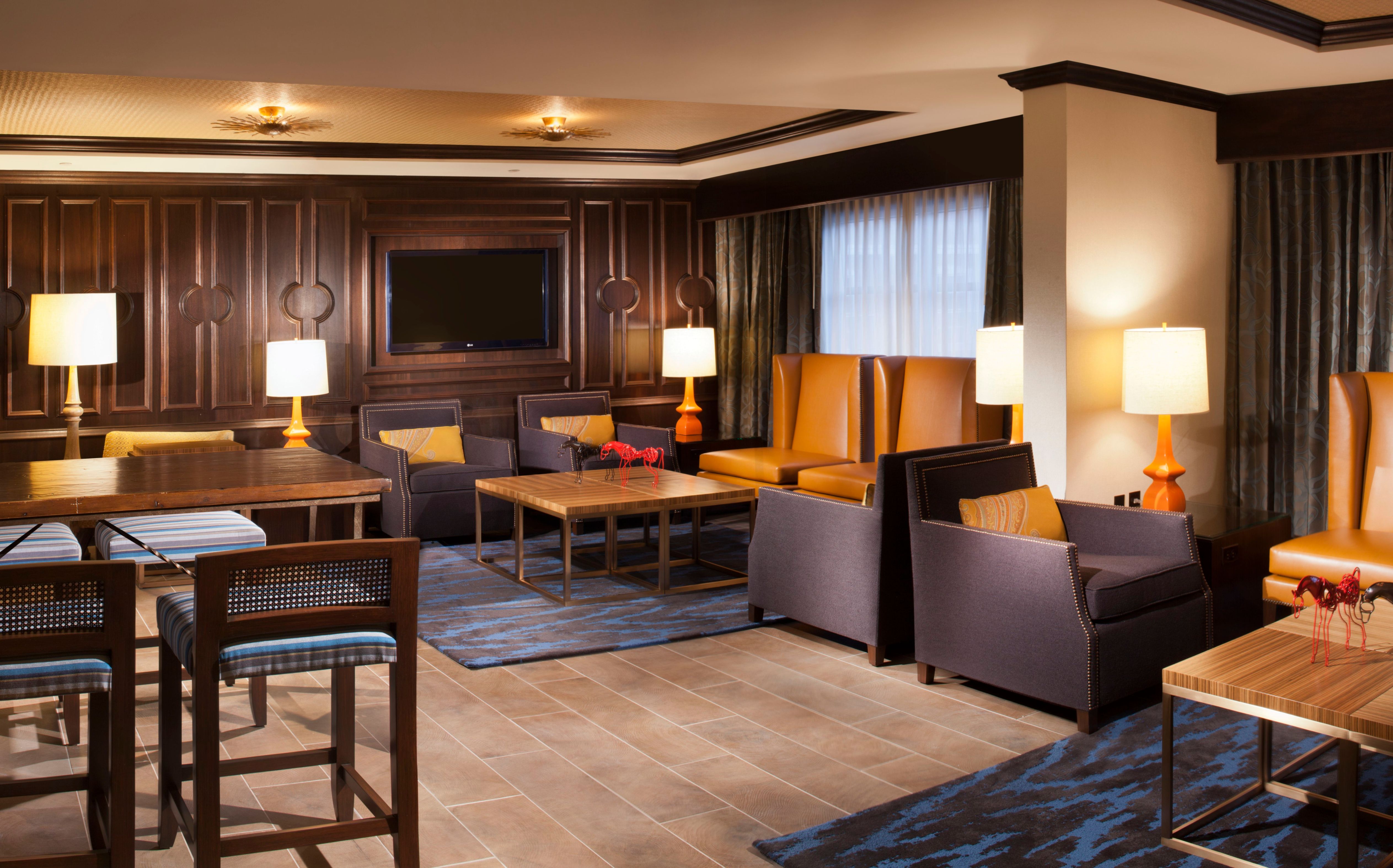 Image of Executive Lounge at Hilton Santa Fe Historic Plaza, a member of Historic Hotels of America since 2014, located in Santa Fe, New Mexico